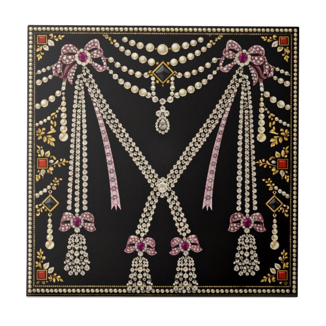 Marie Antoinette Fransk Inspirerad Design Med Juve Kakelplatta (Framsidan)