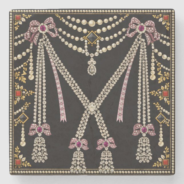Marie Antoinette Fransk Inspirerad Design Med Juve Stenunderlägg (Framsidan)