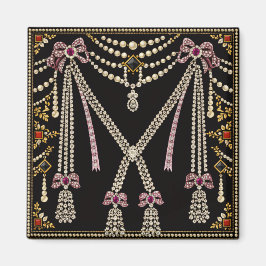 Marie Antoinette Fransk Inspirerad Design Smyckad Magnet