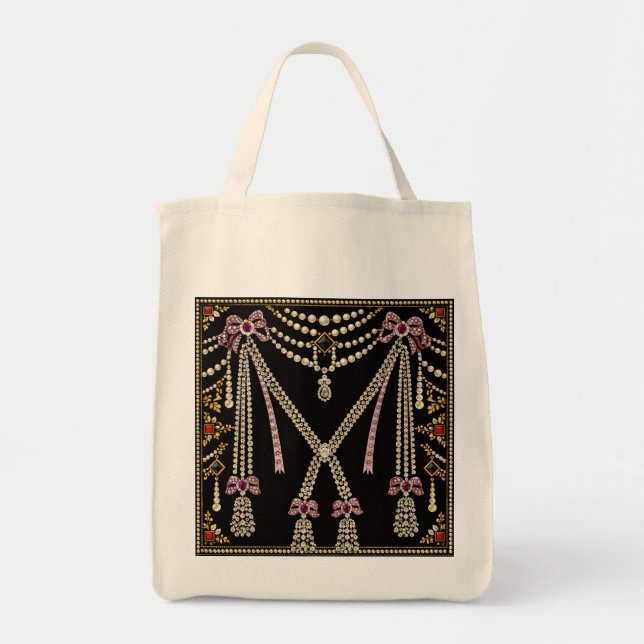 Marie Antoinette Fransk Inspirerad Design Smyckad Tygkasse (Framsidan)