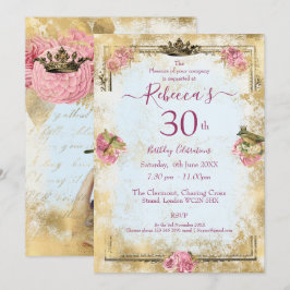 Marie Antoinette Fransk inspirerad shabby Inbjudningar