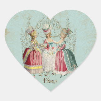 Marie Antoinette Fransk Paris Dam Hjärtformat Klistermärke