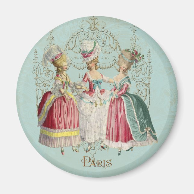 Marie Antoinette Fransk Paris Dam Magnet (Framsidan)