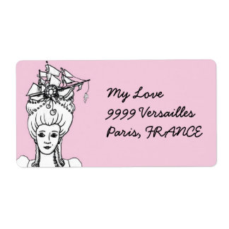 Marie Antoinette Fransk Shipping Label Fraktsedel