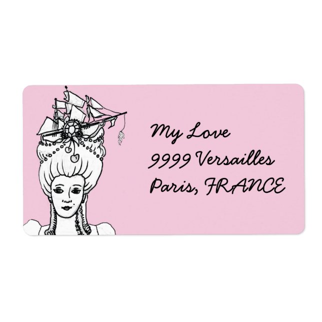 Marie Antoinette Fransk Shipping Label Fraktsedel (Framsidan)