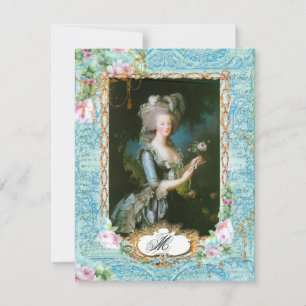 Marie Antoinette Fransk Stationery and Cards Anteckningskort