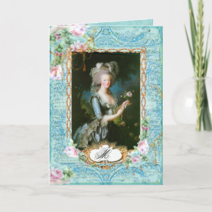 Marie Antoinette Fransk Stationery and Cards Anteckningskort