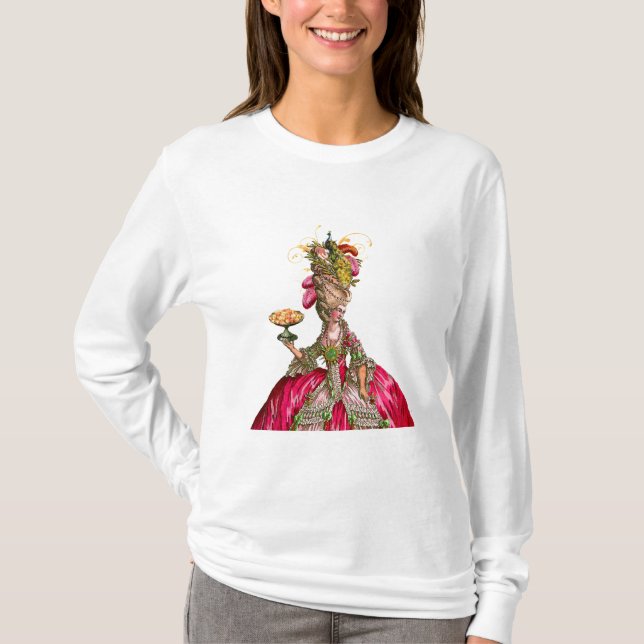 Marie Antoinette fredsock och tårta T-shirt (Framsida)