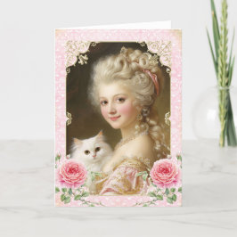 Marie Antoinette,French,Paris,cat,portrait,カード Tack Kort