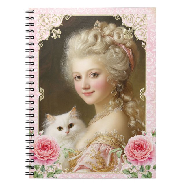 Marie Antoinette,French,Paris,cat,portrait,ノート Anteckningsbok (Framsidan)