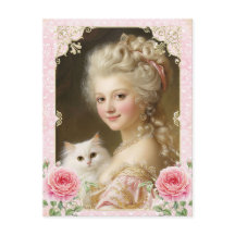 Marie Antoinette,French,Paris,cat,portrait ポストカード