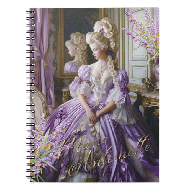 Marie Antoinette,French,Paris,portrait,lavender Anteckningsbok (Framsidan)