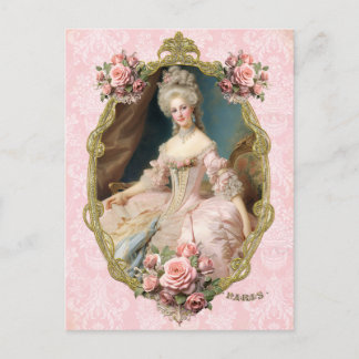 Marie Antoinette,French,Paris,portrait,roses ポストカー Vykort