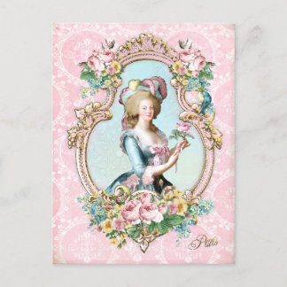 Marie Antoinette,French,Paris,rose,pink ポストカード Vykort