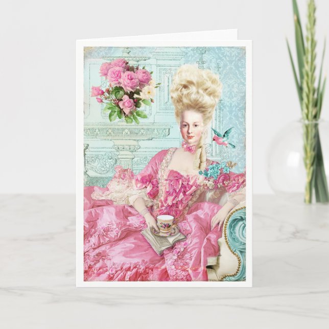 Marie Antoinette French Paris rose portrait Kort (Framsida)
