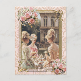 Marie Antoinette,French,Paris,tea,cake,roses ポストカー Vykort