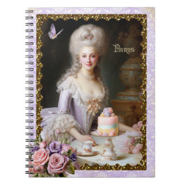 Marie Antoinette,French,Paris,tea,cake,roses  Anteckningsbok