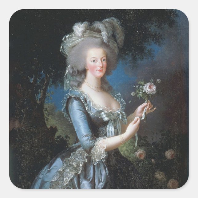 Marie Antoinette Fyrkantigt Klistermärke (Framsida)