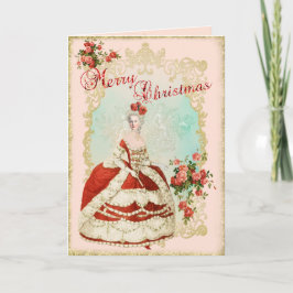 Marie Antoinette  Greeting Card Christmas Rose Helgkort