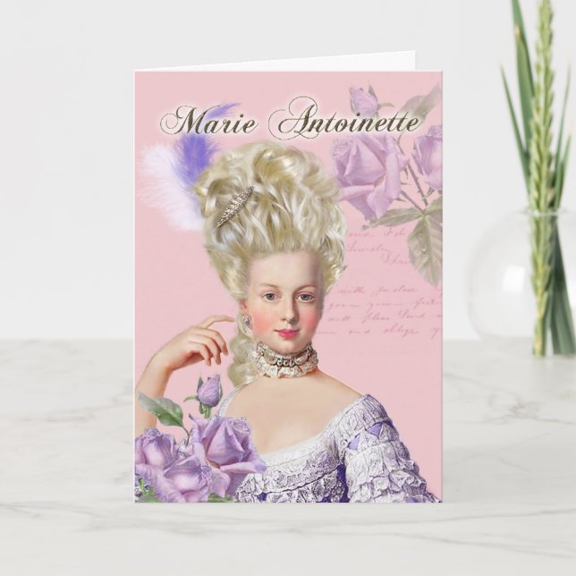 Marie Antoinette Greeting Card Lavender Ro Kort (Framsida)