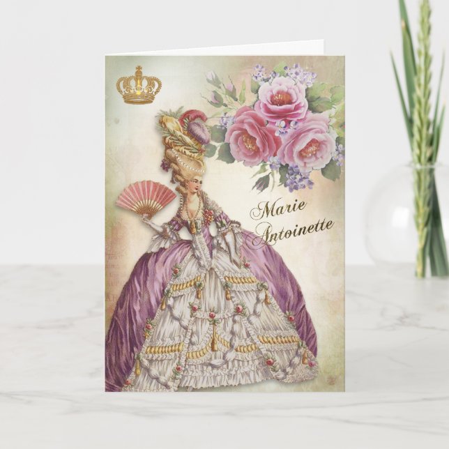 Marie Antoinette  Greeting Card Rose Bloom Kort (Framsida)