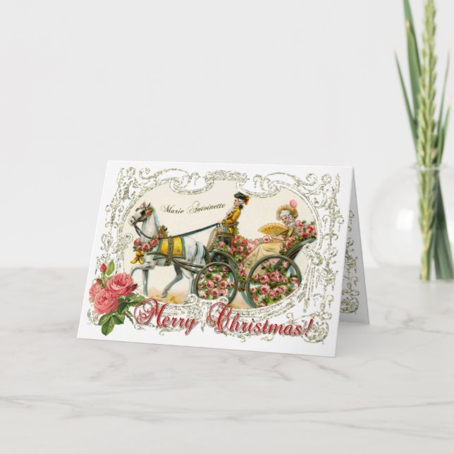 Marie Antoinette  Greeting Card White Christmas Helgkort (Framsida)
