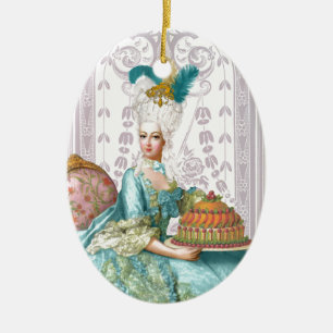 Marie Antoinette i Aqua Julgransprydnad Keramik