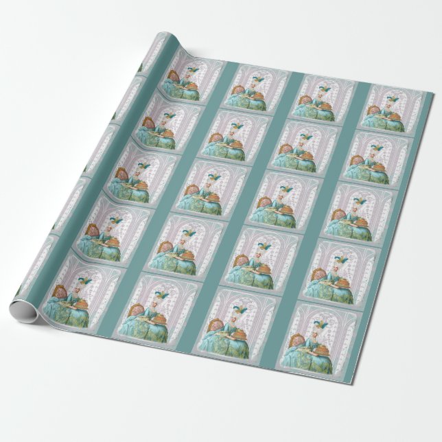 Marie Antoinette i Aqua med kummel Presentpapper (Utrullad)