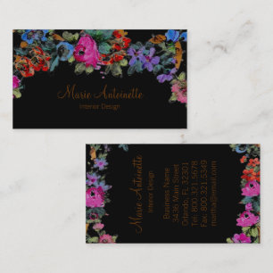 Marie Antoinette i blomma~-visitkortar Visitkort