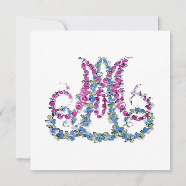 Marie Antoinette i blommor ~ Inbjudningar (Framsida)