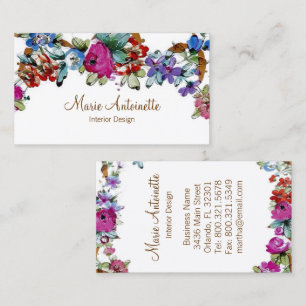 Marie Antoinette i blommor - visitkort