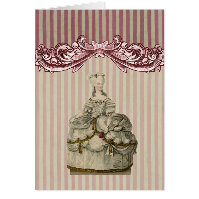 Marie Antoinette i extravagant Dress - OBS Kort (Framsidan)
