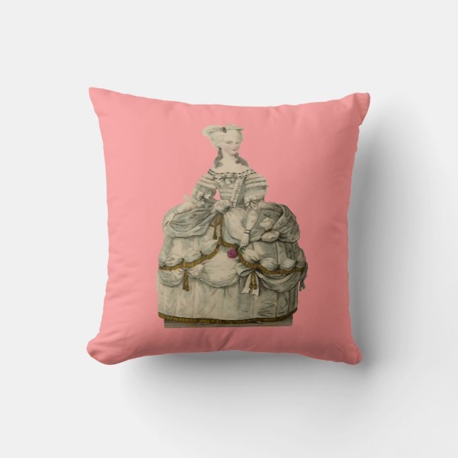 Marie Antoinette i extravagant Dress Pillow Kudde (Framsida)