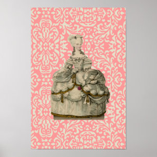 Marie Antoinette i extravagant Dress ~ Poster