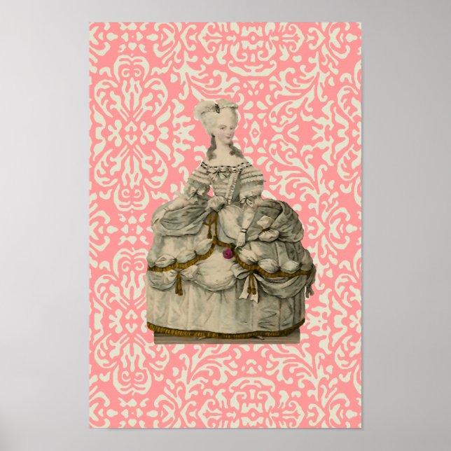 Marie Antoinette i extravagant Dress ~ Poster (Framsidan)