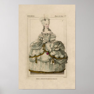 Marie Antoinette i extravagant Dress ~ Poster