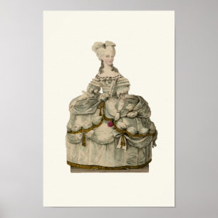 Marie Antoinette i extravagant Dress ~ Poster