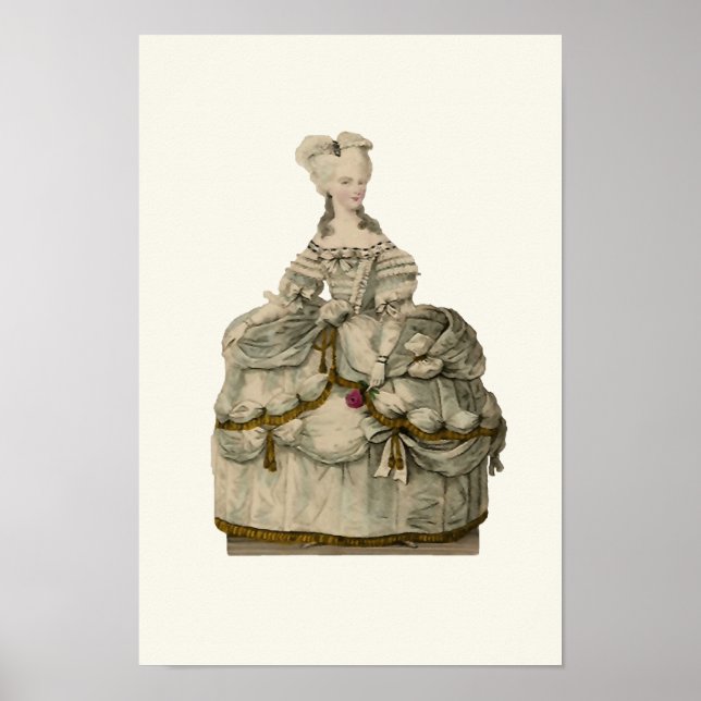 Marie Antoinette i extravagant Dress ~ Poster (Framsidan)