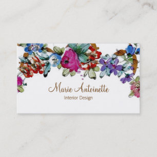 Marie Antoinette i Flowers ~ Affärskort Visitkort