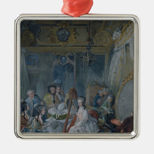 Marie Antoinette i henne kammare på Versailles Julgransprydnad Metall (Framsidan)