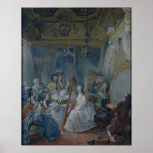 Marie Antoinette i henne kammare på Versailles Poster