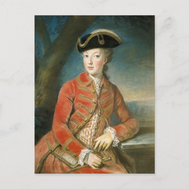 Marie Antoinette i Krantzingers jakt på Attire Vykort (Framsida)