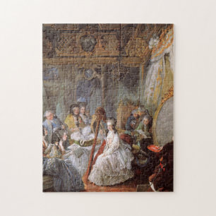 Marie Antoinette i sin kammare i Versailles Pussel
