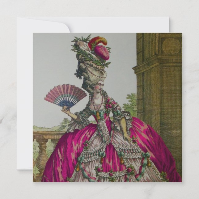 Marie Antoinette ~ Inbjudningar / RSVP (Framsida)