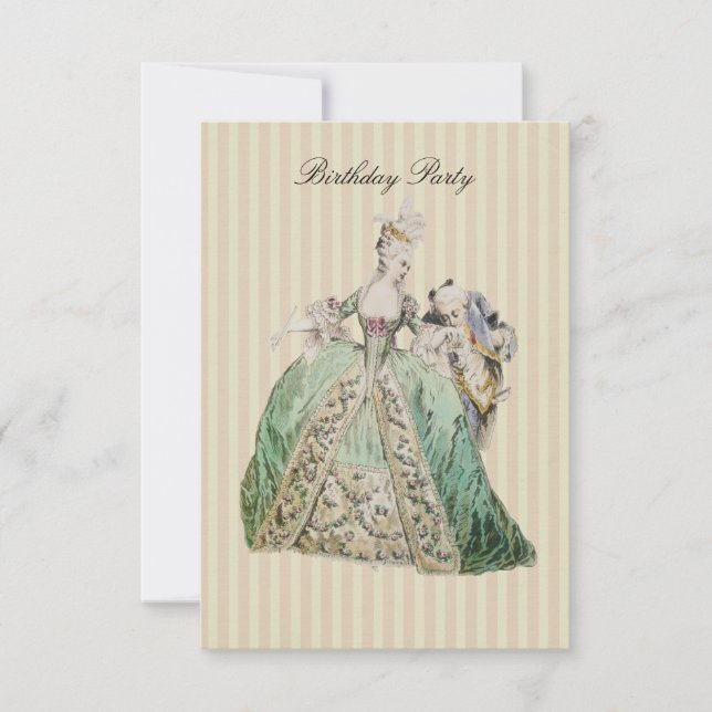 Marie Antoinette ~  Inbjudningar / RSVP #16 (Framsida)