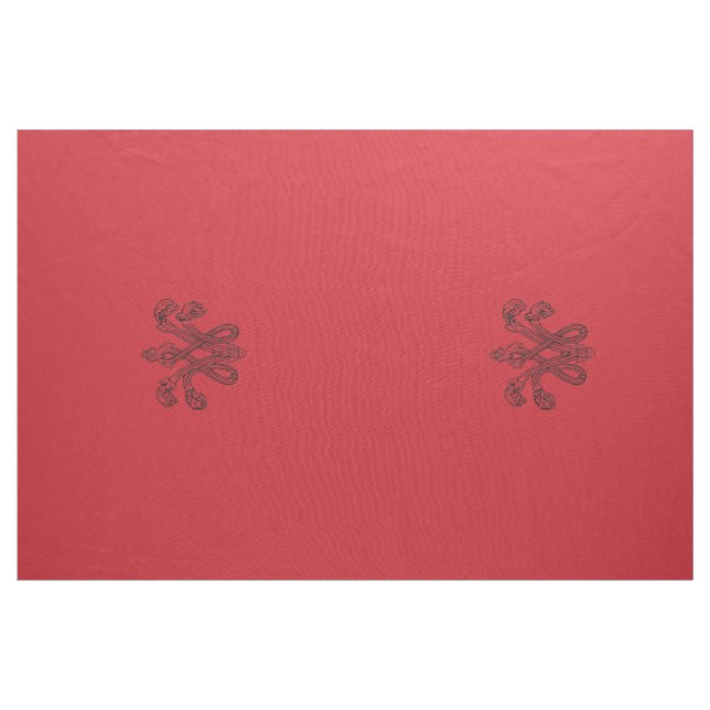 Marie Antoinette initial monogram upholstery panel Tyg (Yard)