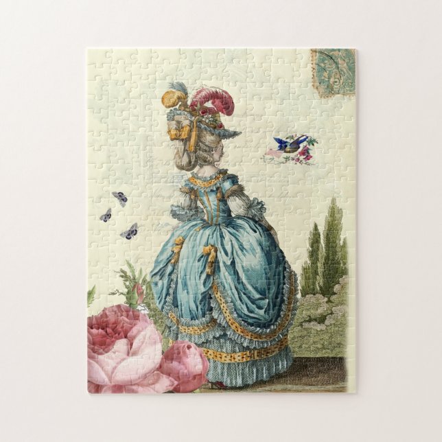 Marie Antoinette inspirerad, fransk Pussel (Vertikal)