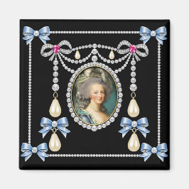 Marie Antoinette Inspirerad Kort Köning av Frankri Magnet
