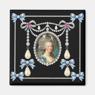 Marie Antoinette Inspirerad Kort Köning av Frankri Magnet