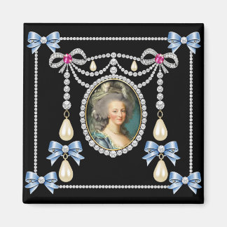 Marie Antoinette Inspirerad Kort Köning av Frankri Magnet